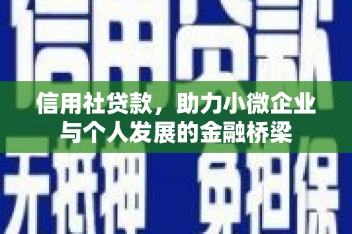 清流信用社贷款，助力小微企业与个人发展的金融桥梁