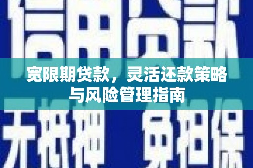 清流宽限期贷款，灵活还款策略与风险管理指南