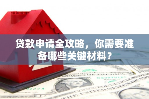 清流贷款申请全攻略，你需要准备哪些关键材料？