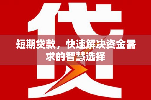 清流短期贷款，快速解决资金需求的智慧选择