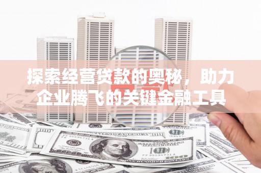 清流探索经营贷款的奥秘，助力企业腾飞的关键金融工具