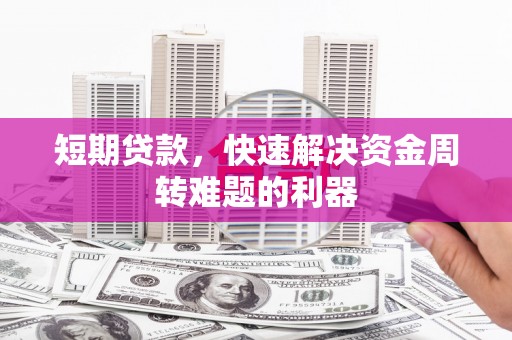 清流短期贷款，快速解决资金周转难题的利器