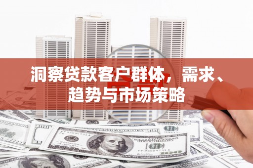 清流洞察贷款客户群体，需求、趋势与市场策略