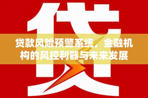 清流贷款风险预警系统，金融机构的风控利器与未来发展