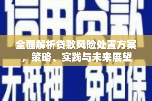 清流全面解析贷款风险处置方案，策略、实践与未来展望