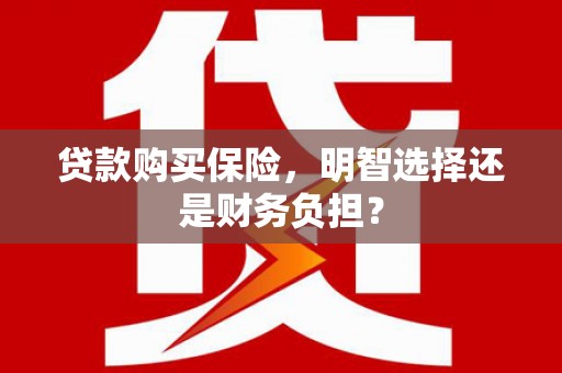 清流贷款购买保险，明智选择还是财务负担？
