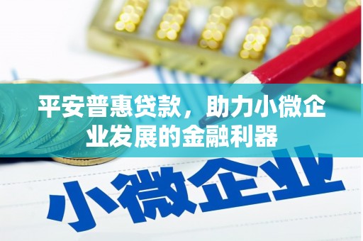 清流平安普惠贷款，助力小微企业发展的金融利器