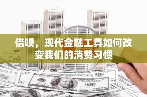 清流借呗，现代金融工具如何改变我们的消费习惯