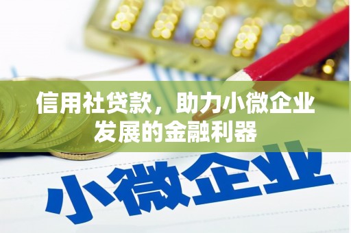 清流信用社贷款，助力小微企业发展的金融利器