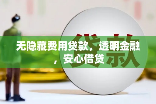 清流无隐藏费用贷款，透明金融，安心借贷