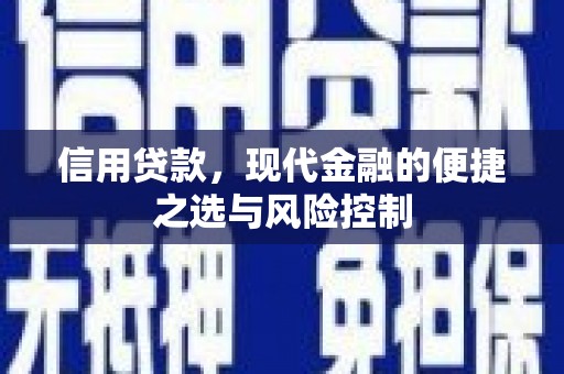 清流信用贷款，现代金融的便捷之选与风险控制