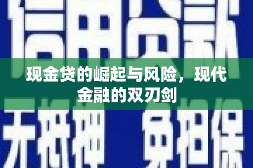 清流现金贷的崛起与风险，现代金融的双刃剑