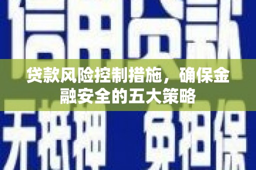 清流贷款风险控制措施，确保金融安全的五大策略