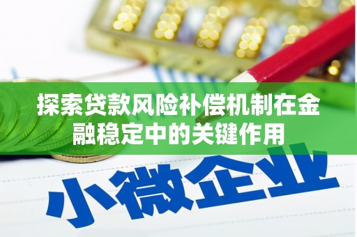 清流探索贷款风险补偿机制在金融稳定中的关键作用