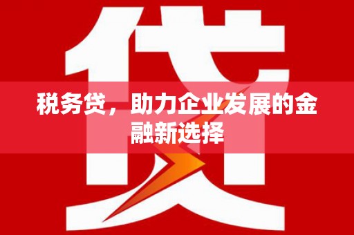 清流税务贷，助力企业发展的金融新选择