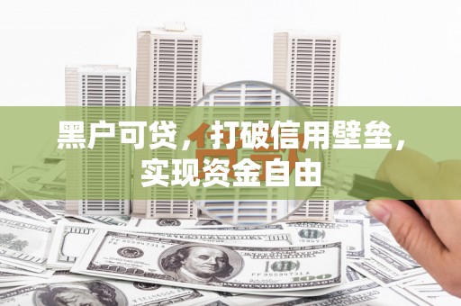 清流黑户可贷，打破信用壁垒，实现资金自由