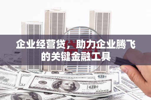 清流企业经营贷，助力企业腾飞的关键金融工具