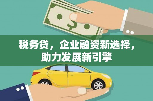 清流税务贷，企业融资新选择，助力发展新引擎