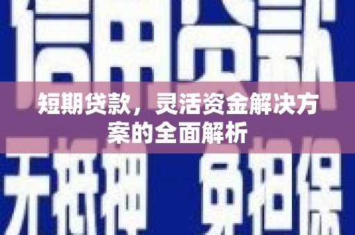 清流短期贷款，灵活资金解决方案的全面解析