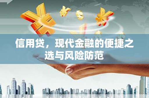 清流信用贷，现代金融的便捷之选与风险防范