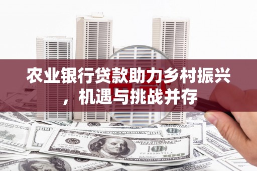 清流农业银行贷款助力乡村振兴，机遇与挑战并存