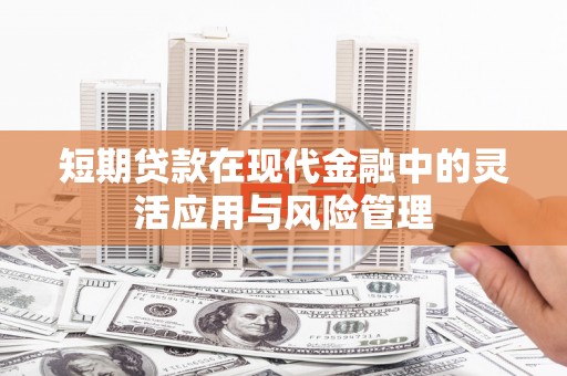 清流短期贷款在现代金融中的灵活应用与风险管理