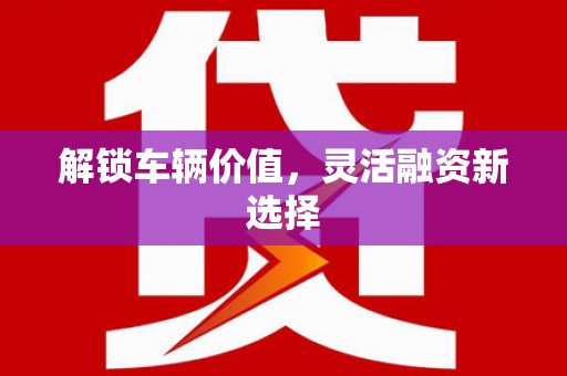 清流解锁车辆价值，灵活融资新选择